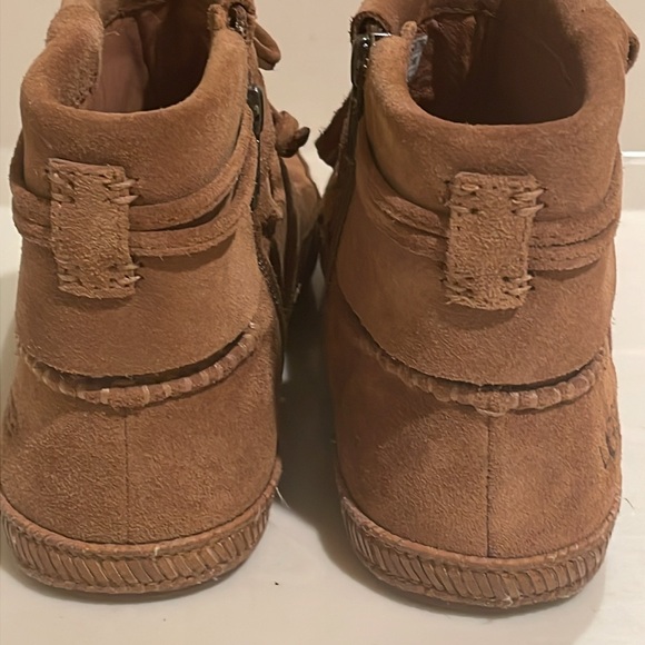 UGG Australia Reid Slate Chestnut Brown Ankle Boot 1019129 Suede Bootie size 6 - Picture 4 of 8